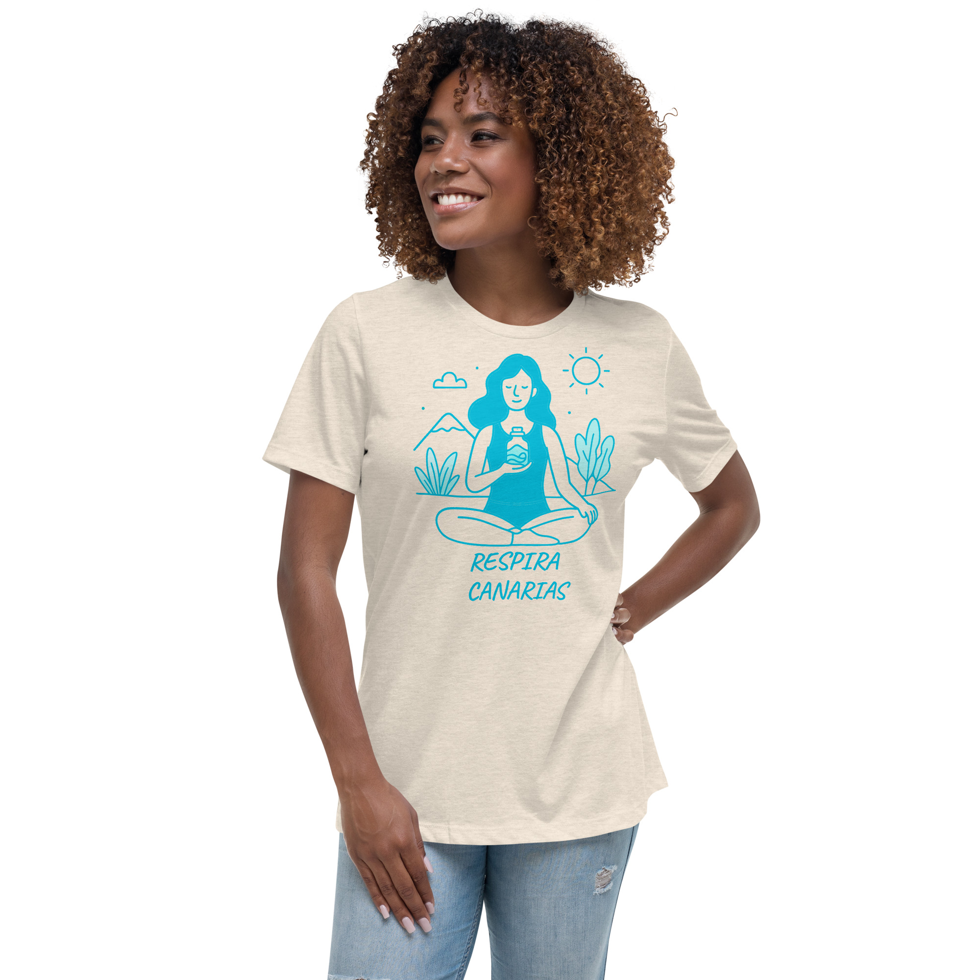 Camiseta suelta mujer | Bella + Canvas 6400 "respira canarias" - Imagen 2