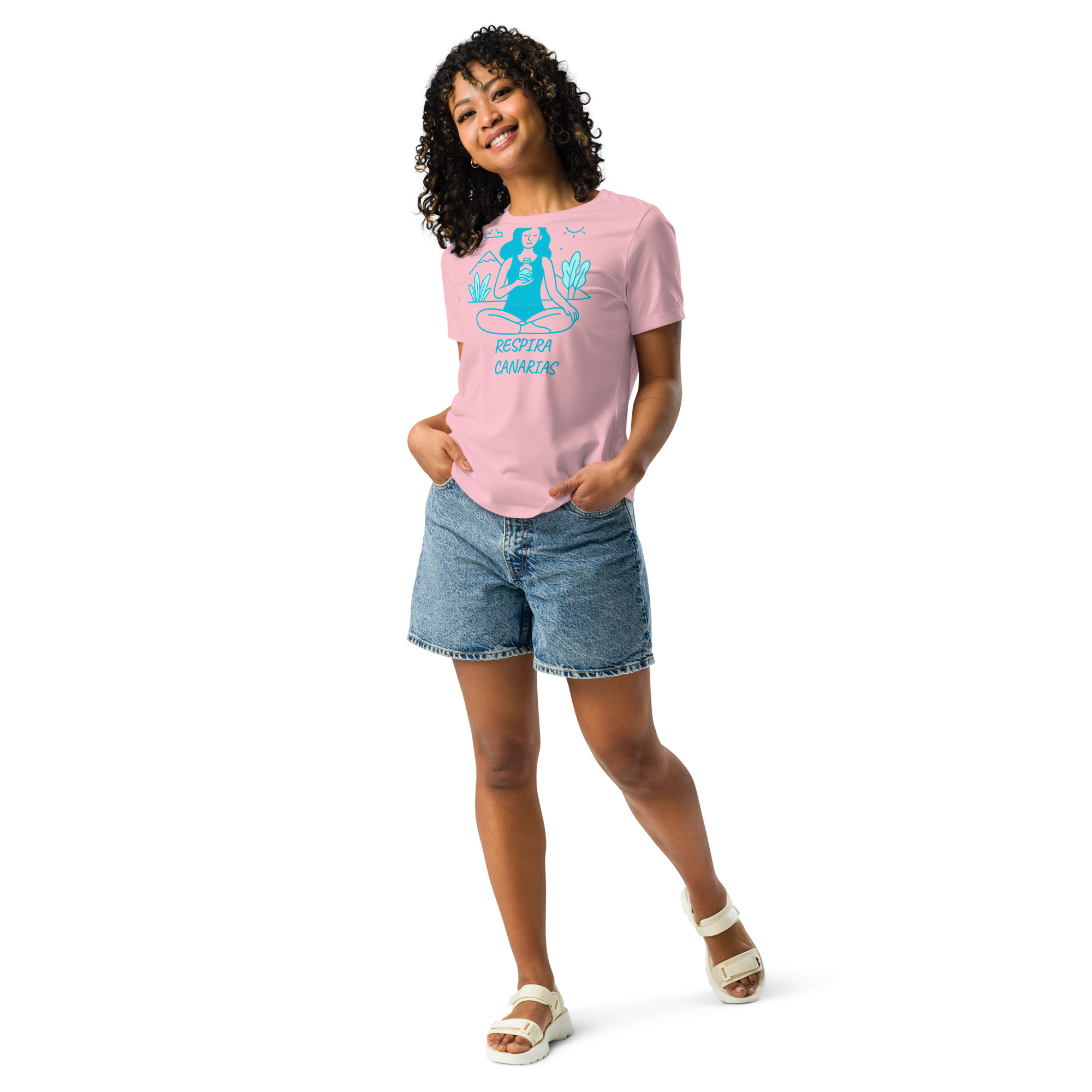Camiseta suelta mujer | Bella + Canvas 6400 "respira canarias" - Imagen 4