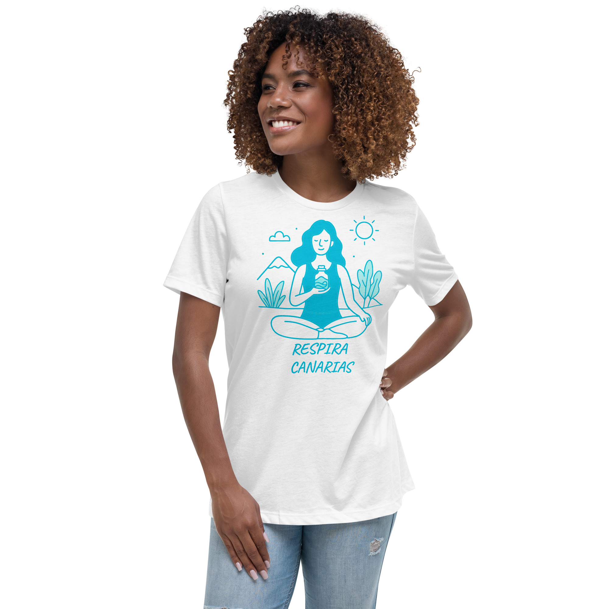 Camiseta suelta mujer | Bella + Canvas 6400 "respira canarias" - Imagen 5
